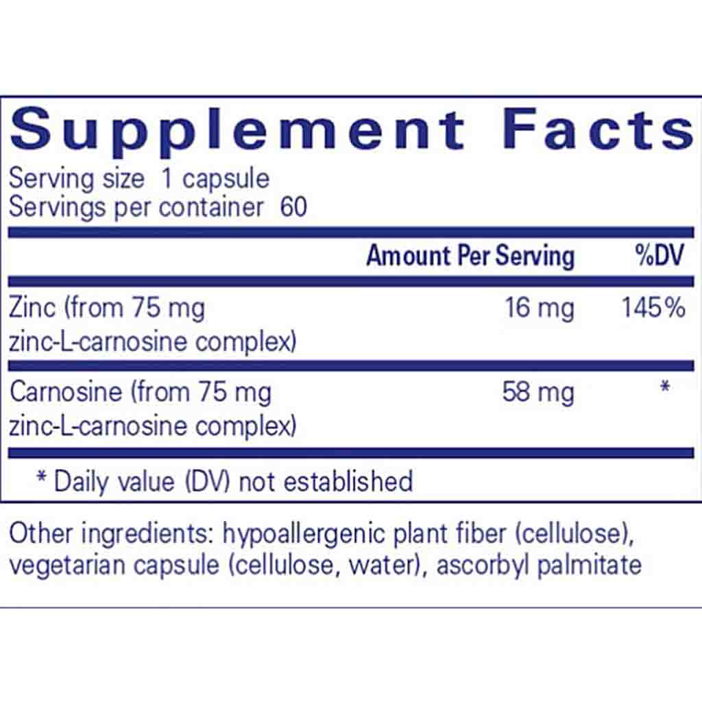 Pure Encapsulations Peptic-Care (Zinc L Carnosine) 60sg