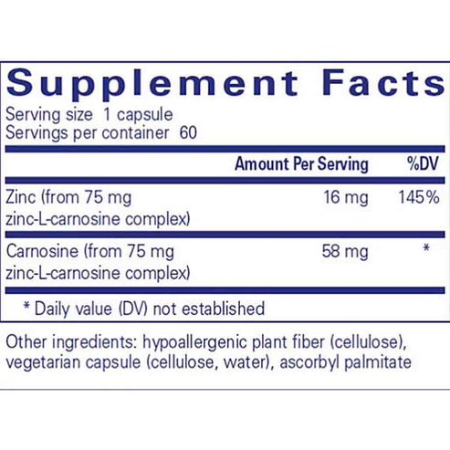 Pure Encapsulations Peptic-Care (Zinc L Carnosine) 60sg