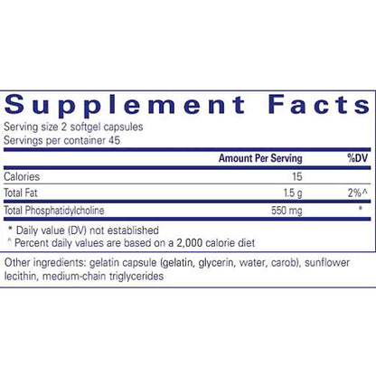 Pure Encapsulations Phosphatidylcholine 90sg