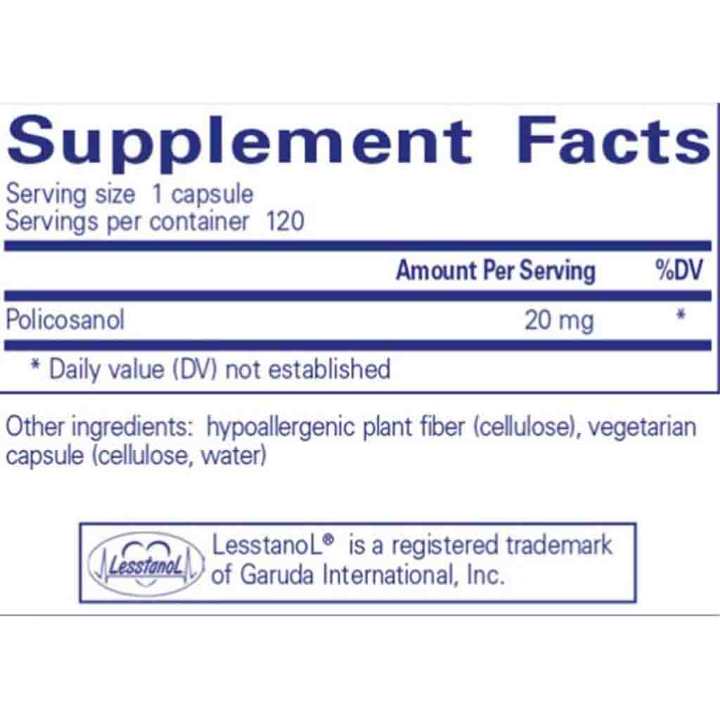 Pure Encapsulations Policosanol 20mg 120c