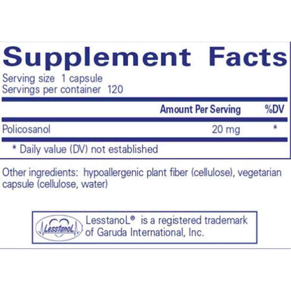 Pure Encapsulations Policosanol 20mg 120c