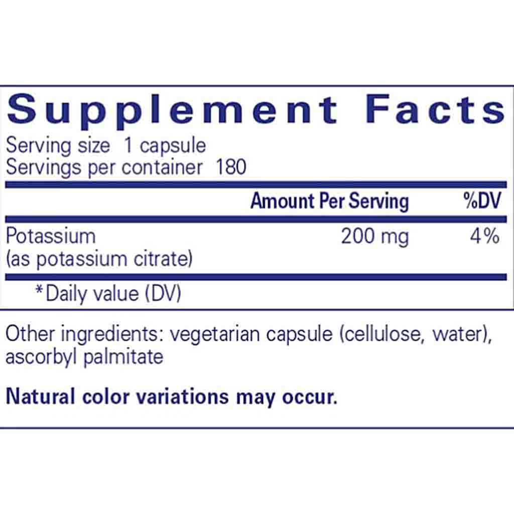 Pure Encapsulations Potassium (citrate) 180c
