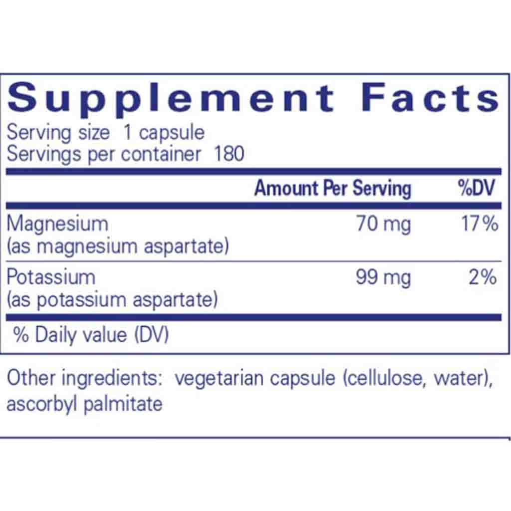 Pure Encapsulations Potassium Magnesium (aspartate) 180c
