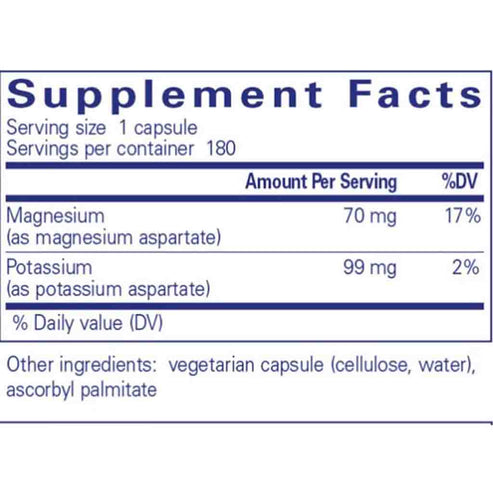 Pure Encapsulations Potassium Magnesium (aspartate) 180c