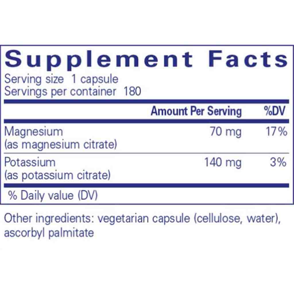 Pure Encapsulations Potassium Magnesium (citrate) 180c