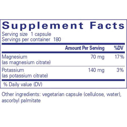 Pure Encapsulations Potassium Magnesium (citrate) 180c