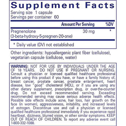 Pure Encapsulations Pregnenolone 30mg 60c