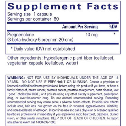 Pure Encapsulations Pregnenolone 10mg 60c