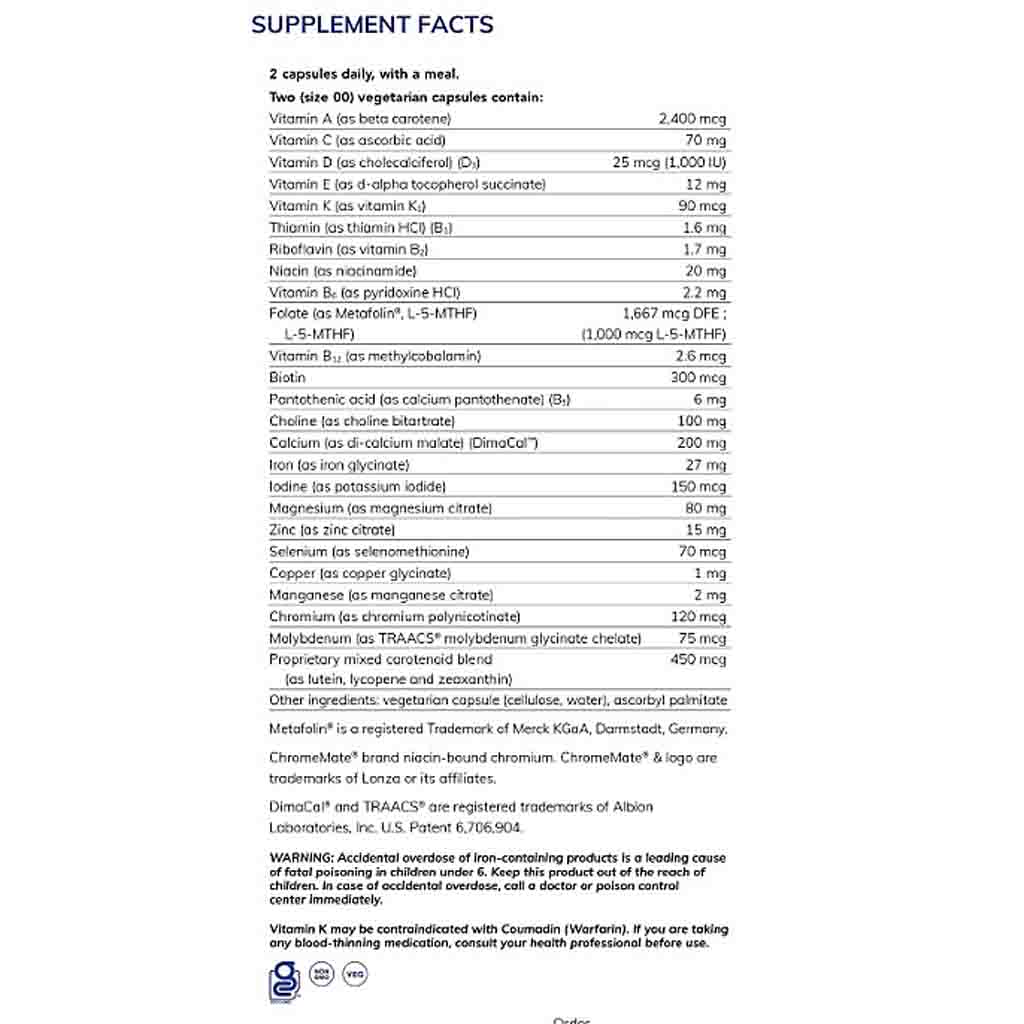 Pure Encapsulations Prenatal Nutrients 60c