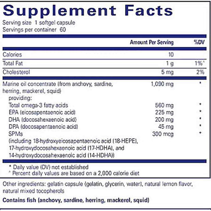 Pure Encapsulations Pro-Resolve Omega 60 softgel capsules