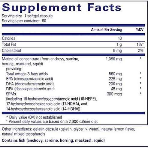 Pure Encapsulations Pro-Resolve Omega 60 softgel capsules