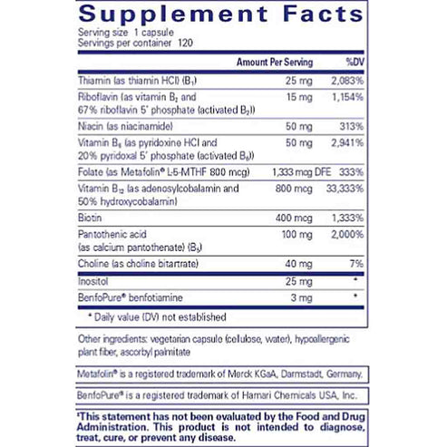 Pure Encapsulations PureGenomics B-Complex 120c