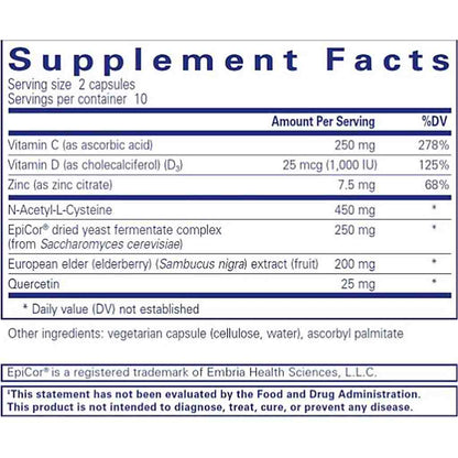 Pure Encapsulations PureDefense w-NAC Travel Pack 20C