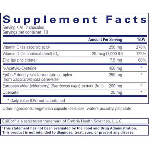Pure Encapsulations PureDefense w-NAC Travel Pack 20C