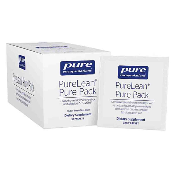 Pure Encapsulations PureLean Pure Pack dietary supplement packaging on a white background