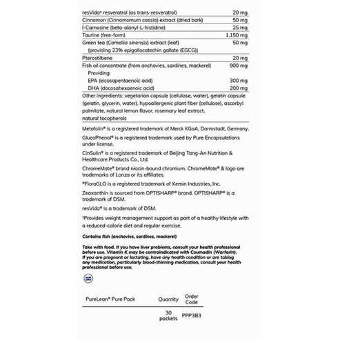Pure Encapsulations PureLean Pure Pack 30 packets