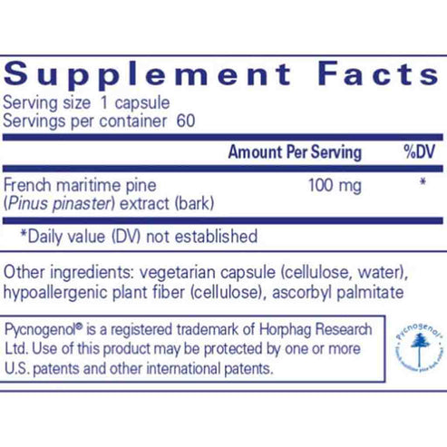Pure Encapsulations Pycnogenol (pine bark extract) 100mg 60c