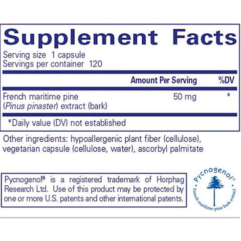 Pure Encapsulations Pycnogenol 50mg 120c