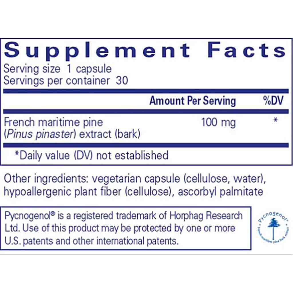 Pure Encapsulations Pycnogenol (pine bark extract) 100mg 30c