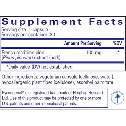 Pure Encapsulations Pycnogenol (pine bark extract) 100mg 30c