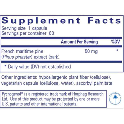 Pure Encapsulations Pycnogenol 50mg 60c