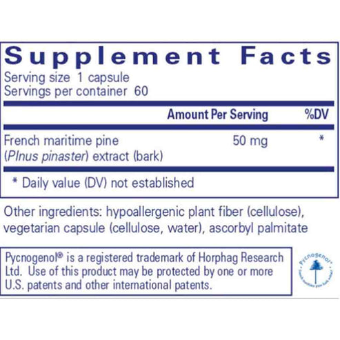 Pure Encapsulations Pycnogenol 50mg 60c