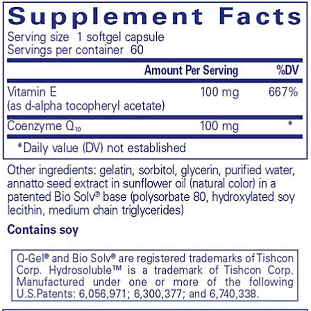 Pure Encapsulations Q-Gel 100mg 60c