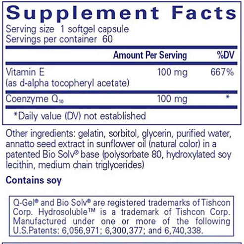 Pure Encapsulations Q-Gel 100mg 60c