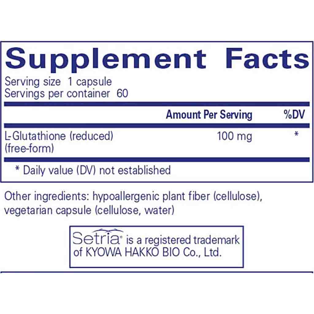 Pure Encapsulations Reduced Glutathione 60c