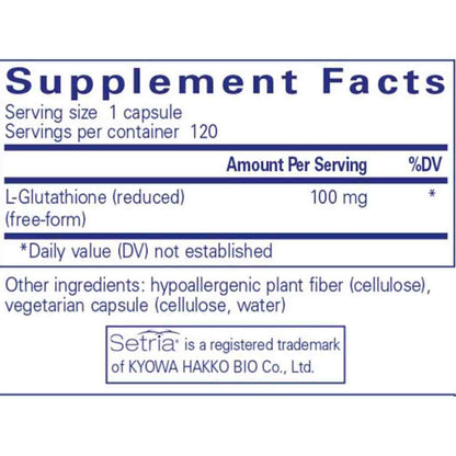 Pure Encapsulations Reduced Glutathione 120c