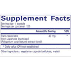 Pure Encapsulations Resveratrol 40mg 120c
