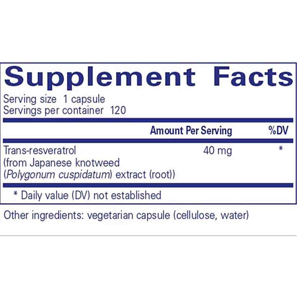 Pure Encapsulations Resveratrol 40mg 120c