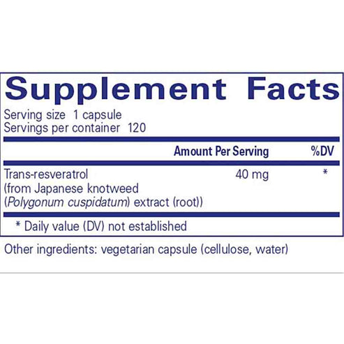 Pure Encapsulations Resveratrol 40mg 120c