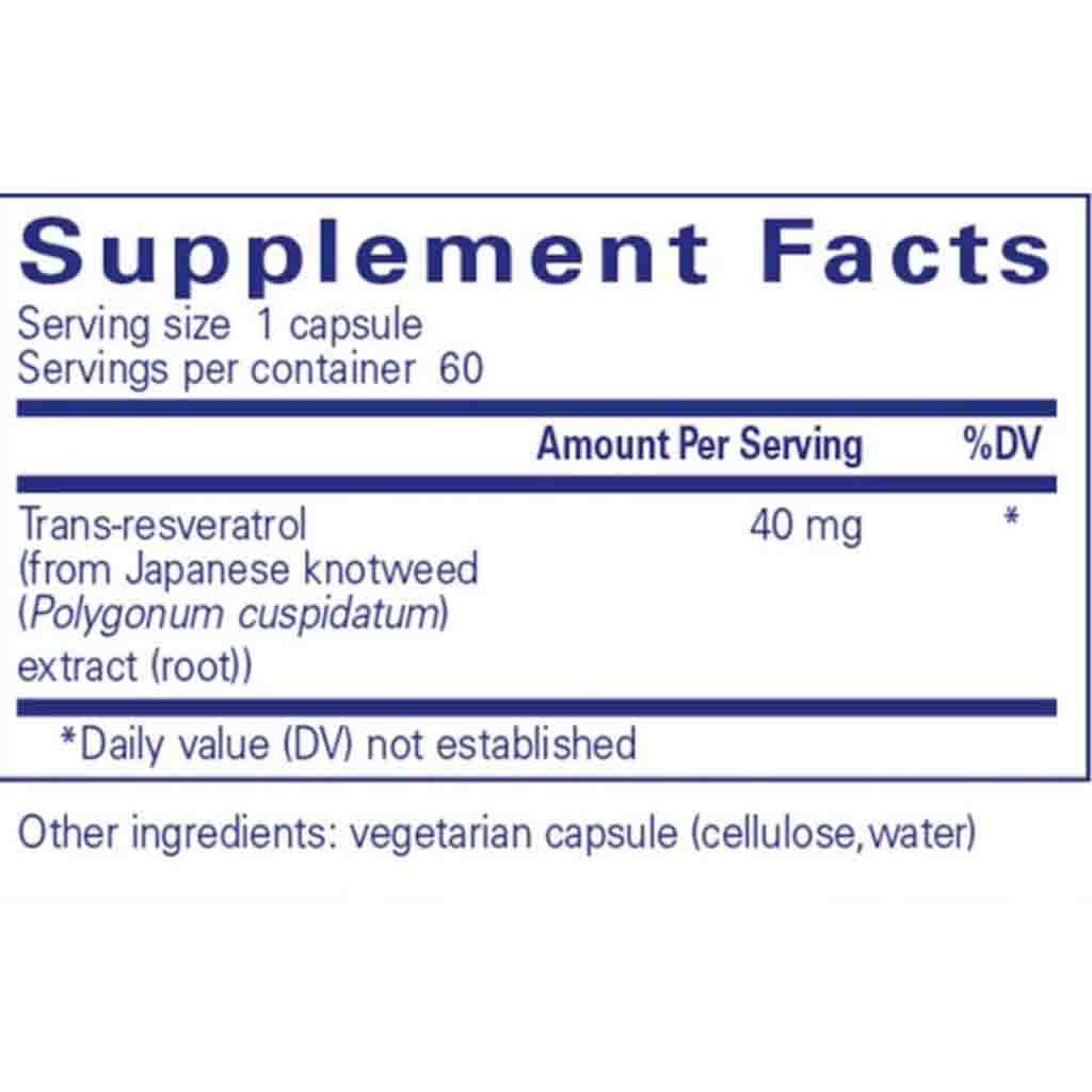 Pure Encapsulations Resveratrol 60c