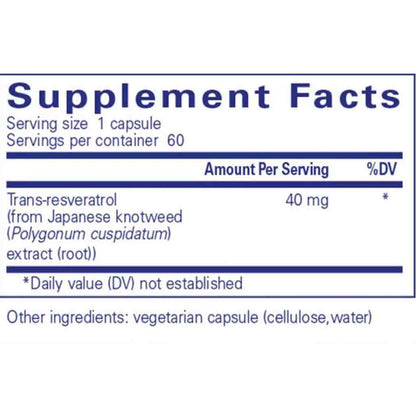 Pure Encapsulations Resveratrol 60c