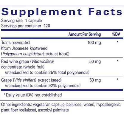 Pure Encapsulations Resveratrol Extra 120c
