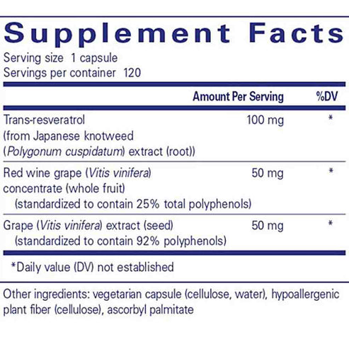 Pure Encapsulations Resveratrol Extra 120c