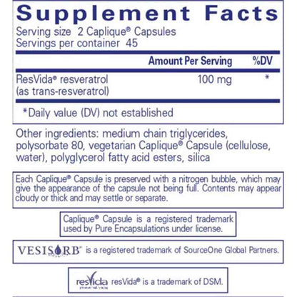 Pure Encapsulations Resveratrol VESIsorb 90c