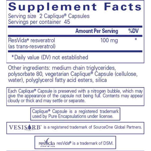 Pure Encapsulations Resveratrol VESIsorb 90c