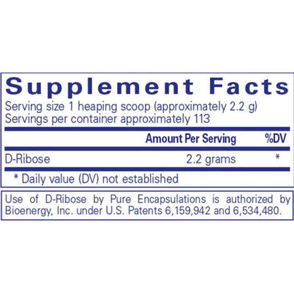 Pure Encapsulations Ribose 250g