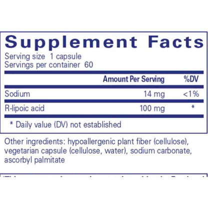 Pure Encapsulations R-Lipoic Acid 60c