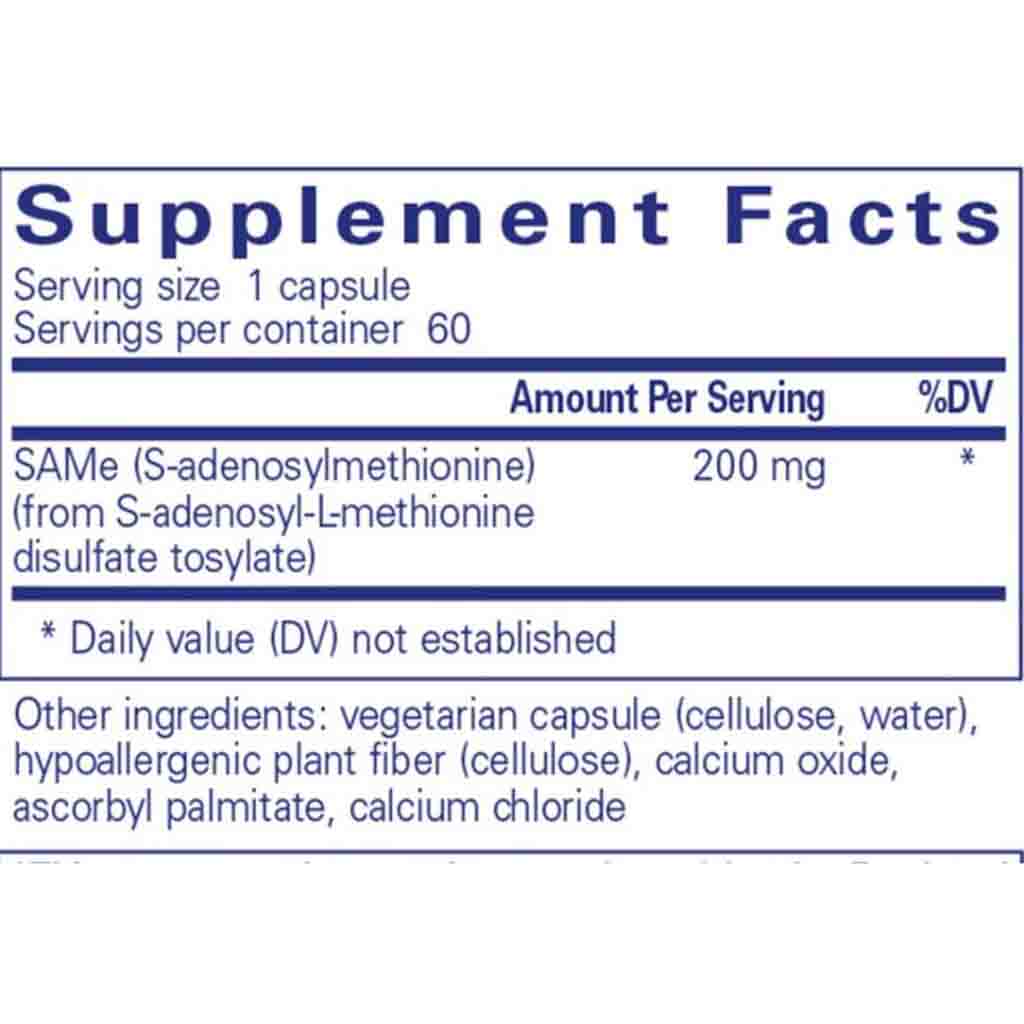 Pure Encapsulations SAMe (s-adenosylmethionine) 60C