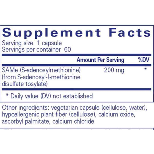 Pure Encapsulations SAMe (s-adenosylmethionine) 60C