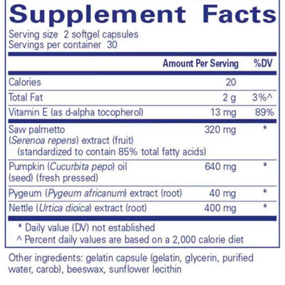Pure Encapsulations Saw Palmetto Plus 60sg