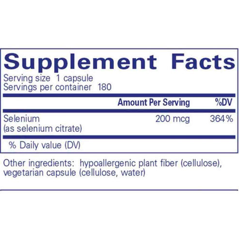 Pure Encapsulations Selenium (citrate) 200mcg 180c