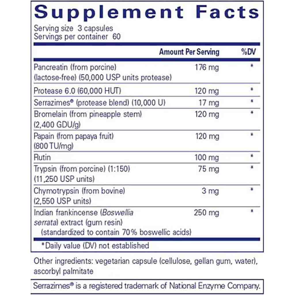 Pure Encapsulations Systemic Enzyme Complex 180c