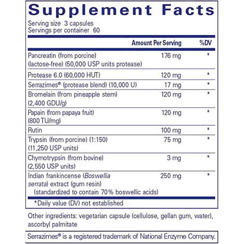Pure Encapsulations Systemic Enzyme Complex 180c