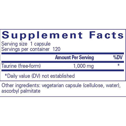 Pure Encapsulations Taurine 1000mg 120c
