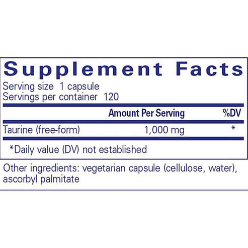 Pure Encapsulations Taurine 1000mg 120c
