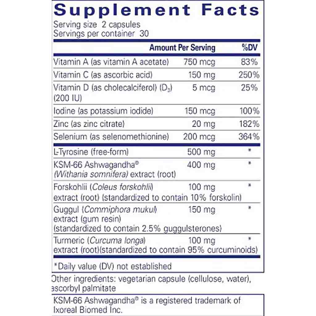 Pure Encapsulations Thyroid Support Complex 60c